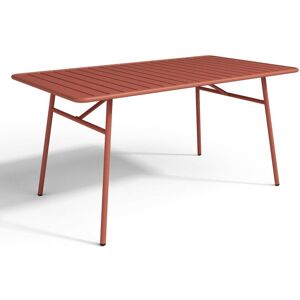 Table de jardin L.160 cm en metal - Terracotta - MIRMANDE de MYLIA