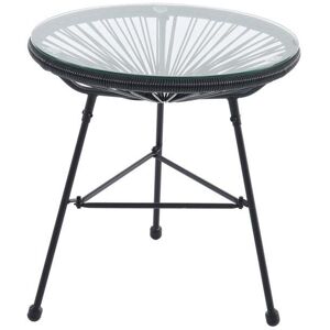 Table de jardin en fils de resine tresses - Noir - ALIOS III de MYLIA