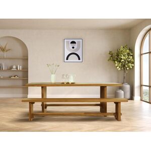 Vente unique Ensemble table banc Coloris Naturel LENIDA