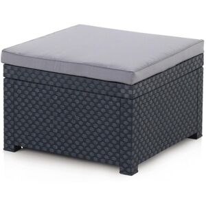 MYLIA Pouf de jardin II en résine moulée - Anthracite - SOPHIE de MYLIA