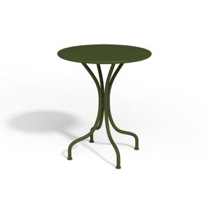 MYLIA Table ronde de jardin D.60cm en métal - Kaki - MIRMANDE de MYLIA