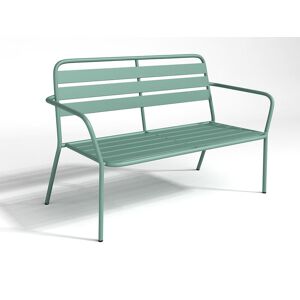 Banc de jardin en métal - Vert amande - MIRMANDE de MYLIA - Publicité