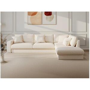 Canape dangle droit en tissu beige JULINA de Maison Cephy