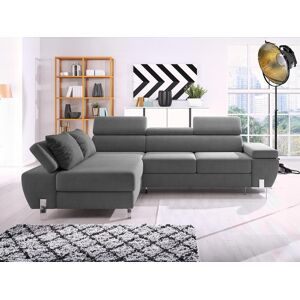 Vente unique Canape dangle convertible GOBANO en tissu Anthracite Angle gauche