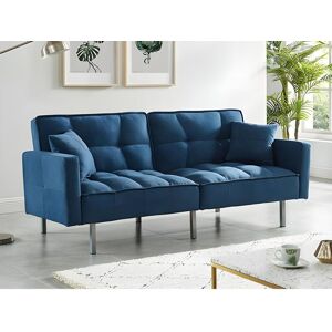 Vente unique Canape 3 places convertible clic clac en tissu MINEY Bleu