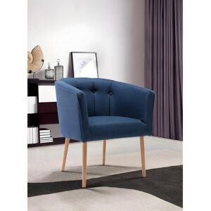 Vente unique Fauteuil cabriolet en tissu GRAPE Bleu