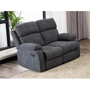 Vente unique Canape 2 places relax en tissu TOLZANO Anthracite