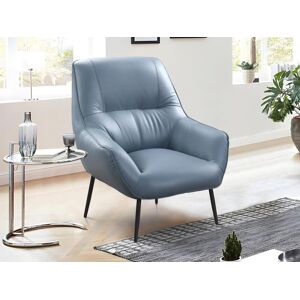 Vente unique Fauteuil en cuir bleu STABIA