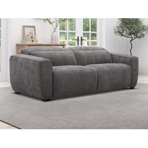 Vente unique Canape 3 places relax electrique en tissu gris LAGUNDI