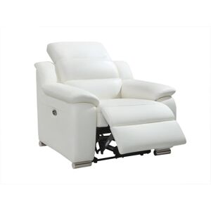 Vente unique Fauteuil relax electrique en cuir blanc ARENA III