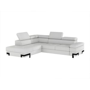 Vente unique Canape dangle convertible en simili DAMIEN II Blanc Angle gauche