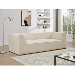 Canape 3 places en velours cotele beige MERANZA de Pascal Morabito