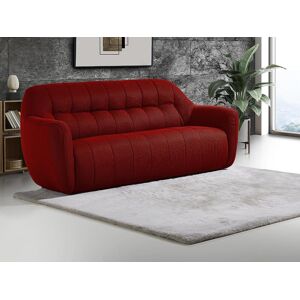 Vente unique Canape 3 places en tissu 3D rouge ARIANO