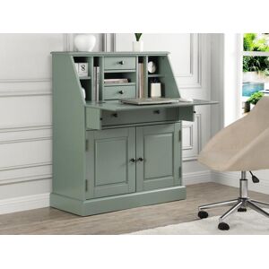 Vente unique Secretaire en pin et MDF Coloris Vert amande CLEORE