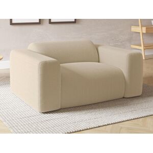 Fauteuil en tissu texture beige POGNI de Maison Cephy