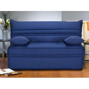 Vente-unique Canape convertible BZ 100% coton fermeture assistee 140x190 cm bleu roi - CANYON III