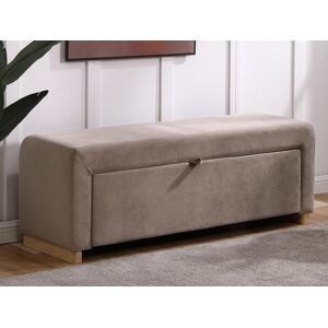 Vente-unique Banc coffre - Velours - Taupe - CAPINO