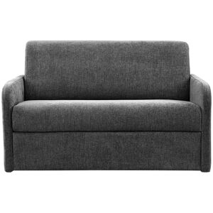 Vente-unique Fauteuil convertible express en tissu chine gris anthracite - Couchage 100 cm - NADOA