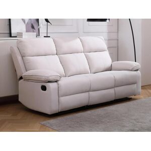 Vente unique Canape 3 places relax en tissu beige LANA