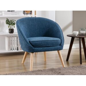 Vente unique Fauteuil en tissu bleu LINDALE