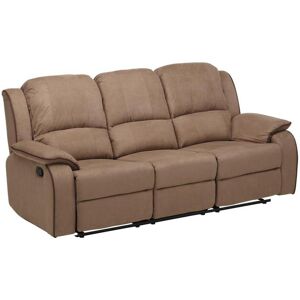 Vente unique Canape 3 places relax en microfibre HERNANI Taupe