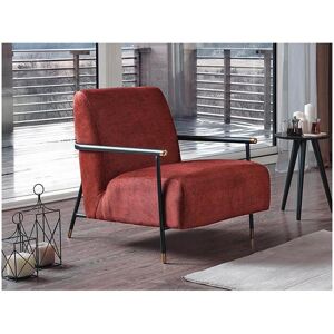 Fauteuil en velours rouge MONESI de Pascal Morabito