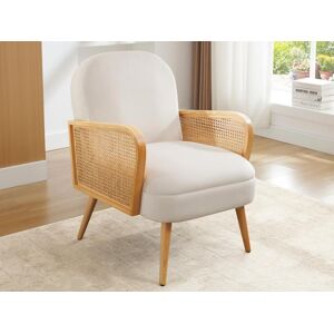 Vente unique Fauteuil en velours beige ONANI