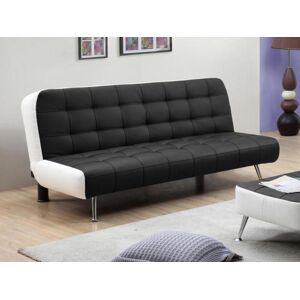 Vente unique Canape convertible clic clac et pouf en simili MURNI Noir