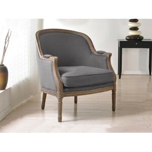 Vente-unique Fauteuil en lin ALIENOR - Gris