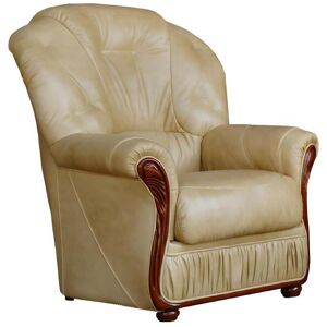 Vente unique Fauteuil 100 cuir de buffle DAPHNE Beige