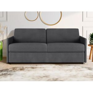 Vente unique Canape 4 places convertible express en tissu CALIFE Gris Couchage 160 cm Matelas 22 cm