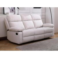 Vente-unique Canapé 3 places relax en tissu beige LANA