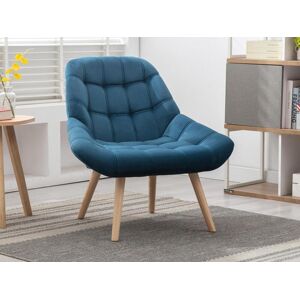 Vente-unique Fauteuil en velours bleu canard LUOSTO