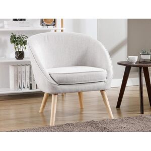 Vente-unique Fauteuil en tissu gris clair LINDALE