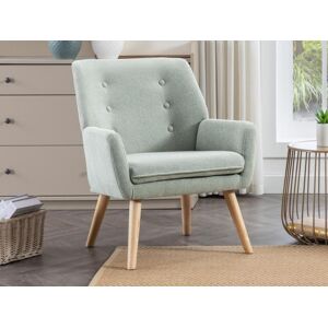 Vente-unique Fauteuil en tissu vert d'eau SERINO