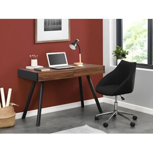 Vente unique Chaise de bureau Tissu Noir Hauteur ajustable REZA