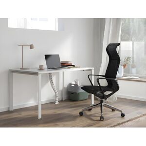 WorkAea Fauteuil de bureau professionnel Tissu Noir LADEFENSE