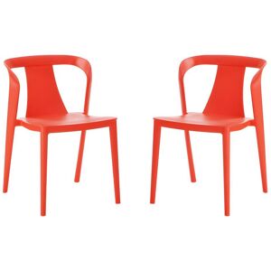 Lot de 2 chaises de jardin Orange VOLTERRA de MYLIA