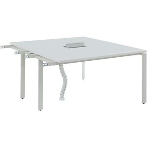 Workēa Extension pour bureau bench 2 personnes - Blanc - L140 cm - DOWNTOWN