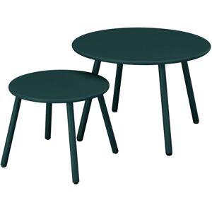 Tables gigognes de jardin en metal - Vert sapin - MIRMANDE de MYLIA