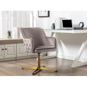 Vente unique Chaise de bureau Velours Taupe CAPULI