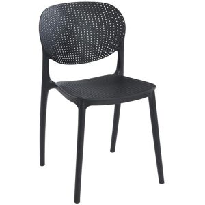 Vente unique Chaise empilable en polypropylene Noir CARETANE