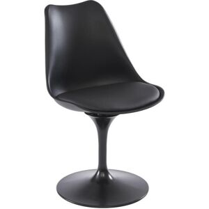 Vente-unique Chaise en polypropylène, simili et métal - Noir - XAFY