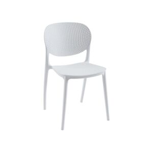 Vente-unique Chaise empilable en polypropylène - Blanc - CARETANE - Publicité