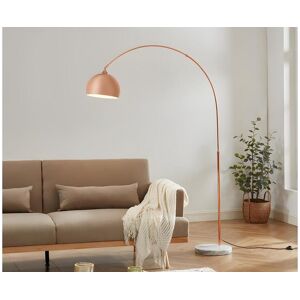 OZAIA Grand lampadaire arc style art deco OMBRAGE - Metal et marbre - H. 180 cm - Cuivre