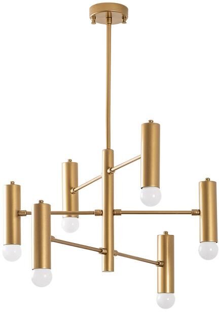 OZAIA Suspension design en métal - 6 spots - D.55 x H. 73 cm - Doré - URANIA