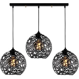 OZAIA Suspension filaire en métal à hauteur réglable CELINDRA - L. 100 x H. 35/115 cm - Noir