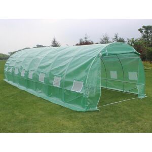 Vente-unique.com Serre tunnel avec structure en acier 24 m² - L300 x l800 x H200 cm - IPOMEA