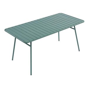 Table de jardin L160 cm en metal Vert amande MIRMANDE de MYLIA