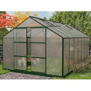 Vente uniquecom Serre de Jardin en polycarbonate de 15 mA² avec embase Vert OXALIS